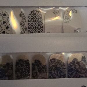 Color Street Black and Silver Lace Nail Strips